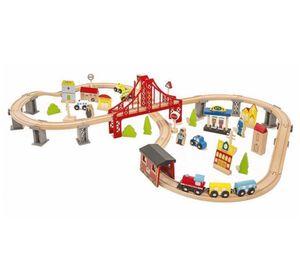 Pista didáctica de trenes City 70 piezas surtido