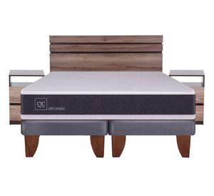 Cama europea 2 plazas Ortopedic base dividida + set Ares Cic
