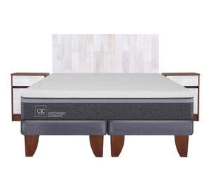 Cama europea king Ortopedic advance + set Legno Cic