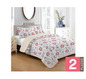 Quilt 2 plazas Sherpa blanco Illusions