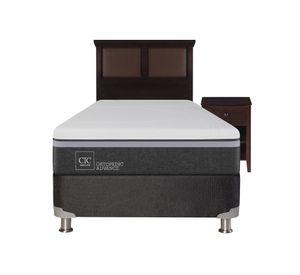 Box spring 1.5 plazas Ortopedic advance B5 + set New Torino chocolate Cic