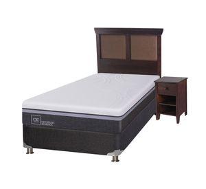 Box spring 1.5 plazas Ortopedic advance B5 + set New Torino chocolate Cic
