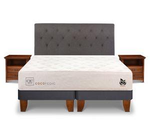 Cama europea base dividida 2 plazas Cocopedic + Set Indo/Kavery Cic.