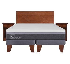 Cama europea 2 plazas Ortopedic advance base dividida + set New Villarrica Cic