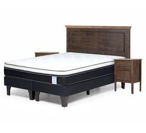 Cama europea king New Style 6 base dividida + set Anna