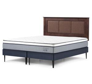 Cama europea 2 plazas base dividida Indie + respaldo Rachel