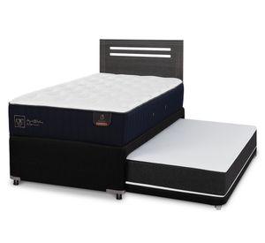 Diván 1.5 plazas Premium + Respaldo Munich azul/gris
