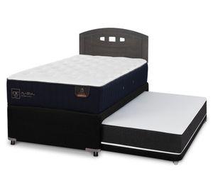 Diván 1.5 plazas Premium + Respaldo Gales azul/gris