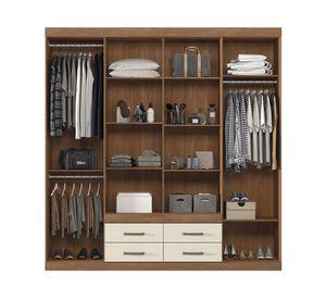 Clóset 8 puertas Nápoles 8.4 Jar jatoba/areia 217.6x212x46.3 cm