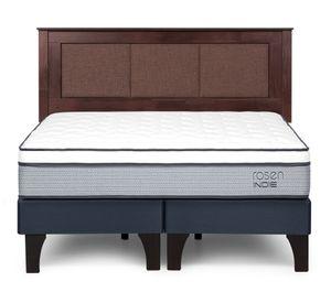 Cama europea Indie 2 plazas base dividida + respaldo Rachel