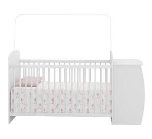 Cuna de madera con cómoda 3 cajones