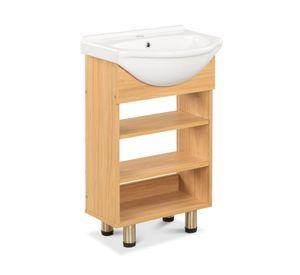 Mueble vanitorio Cannes 2 repisas 84x50x41 cm olmo