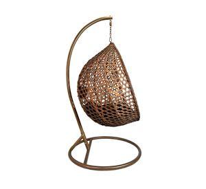 Silla colgante Hawái L chocolate cojín café