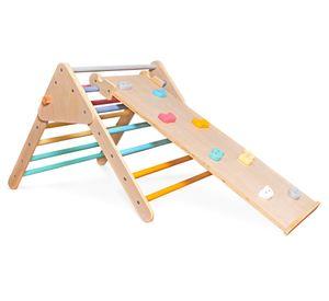 Juego triángulo Pikler + rampa Rainbow multicolor