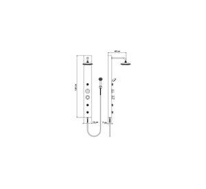 Columna ducha 3 Jets plateado