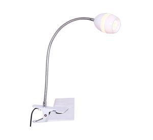 Lámpara escritorio LED clip Eldar blanco