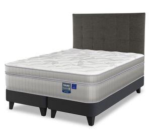 Cama europea Paradise 2 plazas base dividida + 1 respaldo Design grafito
