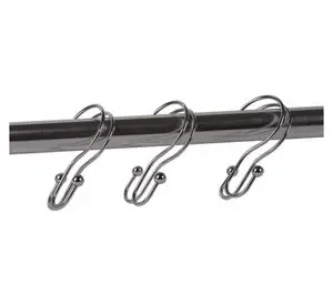 Gancho cortina doble metal 12 unidades