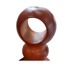 Soporte doble techo 19/28 mm madera chocolate 2 unidades