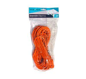 Extensión eléctrica 1 posición 10 m 10A 250V naranjo
