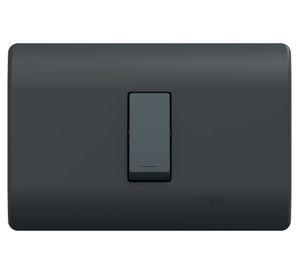 Placa Genesis armada interruptor 9/24 16 A 250 V black