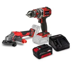 Taladro inalámbrico TP-CD 18/50 Li-i BL+ Esmeril Axxio 18/115 + batería 4.0 Ah 18 V + cargador Power-x-Charger 3 A