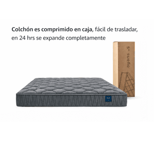 Cama Europea Somnia 2 Plazas + Respaldo Lino Capitone + Patas Plastico Color Caoba