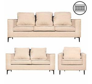Living Urbano 3-2-1 Beige resorte pocket