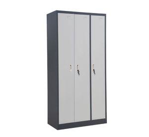Armario de Acero 90x40x185 cm. 7 Espacios. 2 Cuerpos 3 Puertas