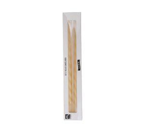 Velas twist 25 cm ecru 2 un.