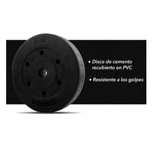 Disco de Cemento 2 Kg para Barra PVC Negro