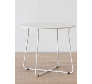 Mesa Lateral Marchena Circular Metal Blanca V