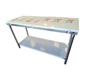 Mesón de Corte 150x60 cm. Acero Inox. Cubierta Plástica