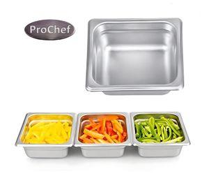 Depósito Gastronómico GN 1/6 x 65 mm Acero Inox. Pack 6 Un.