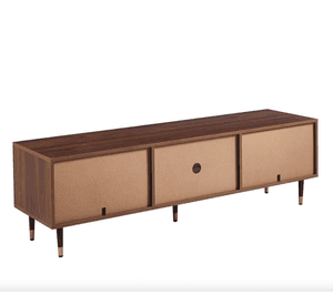 RACK PARA TV MOSCU 150CM MDF CAFE ESTRUCTURA NEGRO
