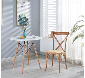 SILLA MADERA COMEDOR CROSSBACK RATTAN