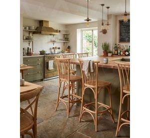 Pack 2 Sillas Altas de Bar con Madera Amelia