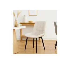 Pack de 2 Sillas de Comedor Macron Acolchada Terciopelo - Beige