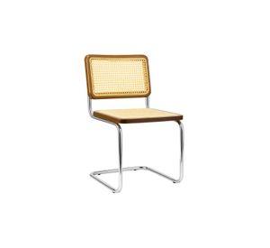 SILLA DE MADERA Y RATTAN BREUER - WALNUT
