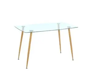 MESA DE COMEDOR 120X80 RECTANGULAR VIDRIO 4 PUESTOS PRINCE