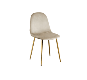SILLA PARA COMEDOR CON ASIENTO DE TERCIOPELO TRENDY TOP CON PATAS DORADAS