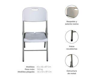 Set de 4 Sillas Plegables Kano Para Camping Jardín Eventos