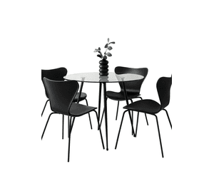 COMEDOR 80 CM JLOVE PP BLACK - 4 PUESTOS