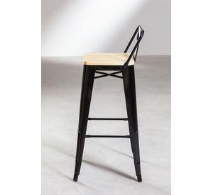 PACK 2 TABURETES O PISOS TOLIX CON ASIENTO DE MADERA 66CM