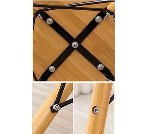 MESA CON PATAS TIPO EAMES 100CM Y CUBIERTA DE MADERA