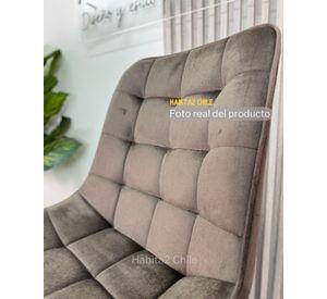 SILLAS DE COMEDOR ELEGANTE ACOLCHADO TERCIOPELO PATAS NEGRAS CUADRO