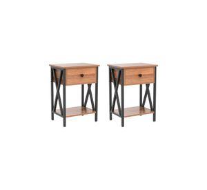 Pack de 2 Veladores industrial cross
