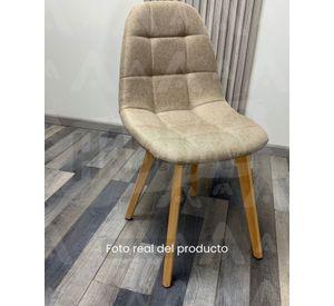 SILLA CAPITONE PARA COMEDOR TAPIZADO EN LINO
