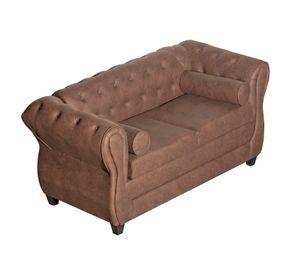 SOFÁ 2 CUERPOS CHESTERFIELD CAFÉ