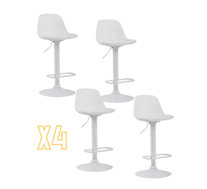 PACK 4 PISOS DE BAR ALTURA REGULABLE ELEGANTE MOBY